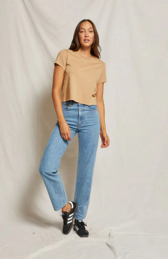 Perfect White Tee Springsteen Tee, mid weight tee, supima cotton, structure and a thicker yet smooth fabric, women's clothing