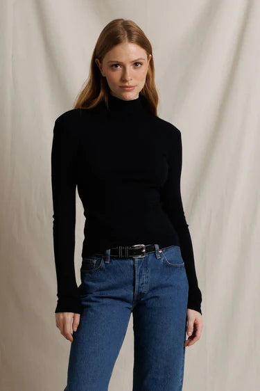 Perfect White Tee Tati Turtleneck, micro modal rib material, classic turtleneck with a close fitting natural silhouette, women's clothing