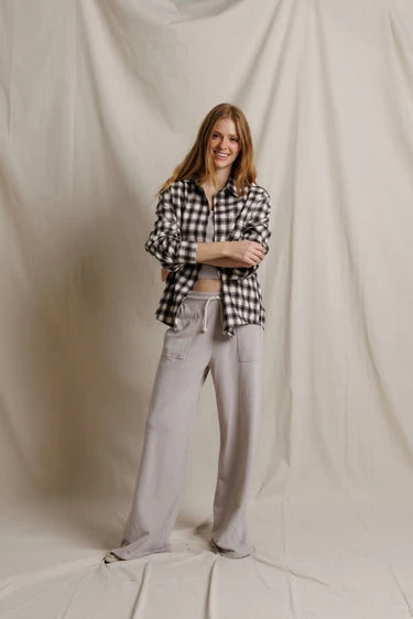 Perfect White Tee Teresa Plaid Shirt, 100% cotton flannel, long sleeved button down plaid shirt, women's clothing