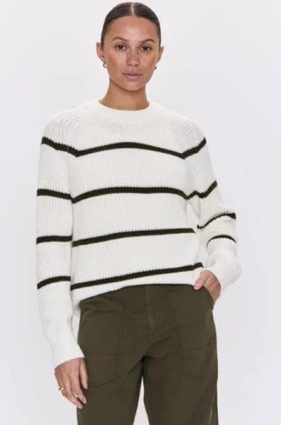 Pistola Edie Striped Sweater, crewneck sweater, sweater, striped sweater, women's clothing