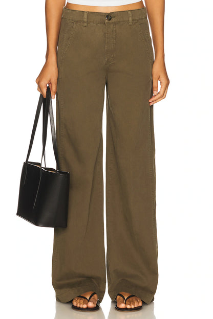 Pistola Jadyn Seamed Low Slung Palazzo, pants, twill pants, women's clothing