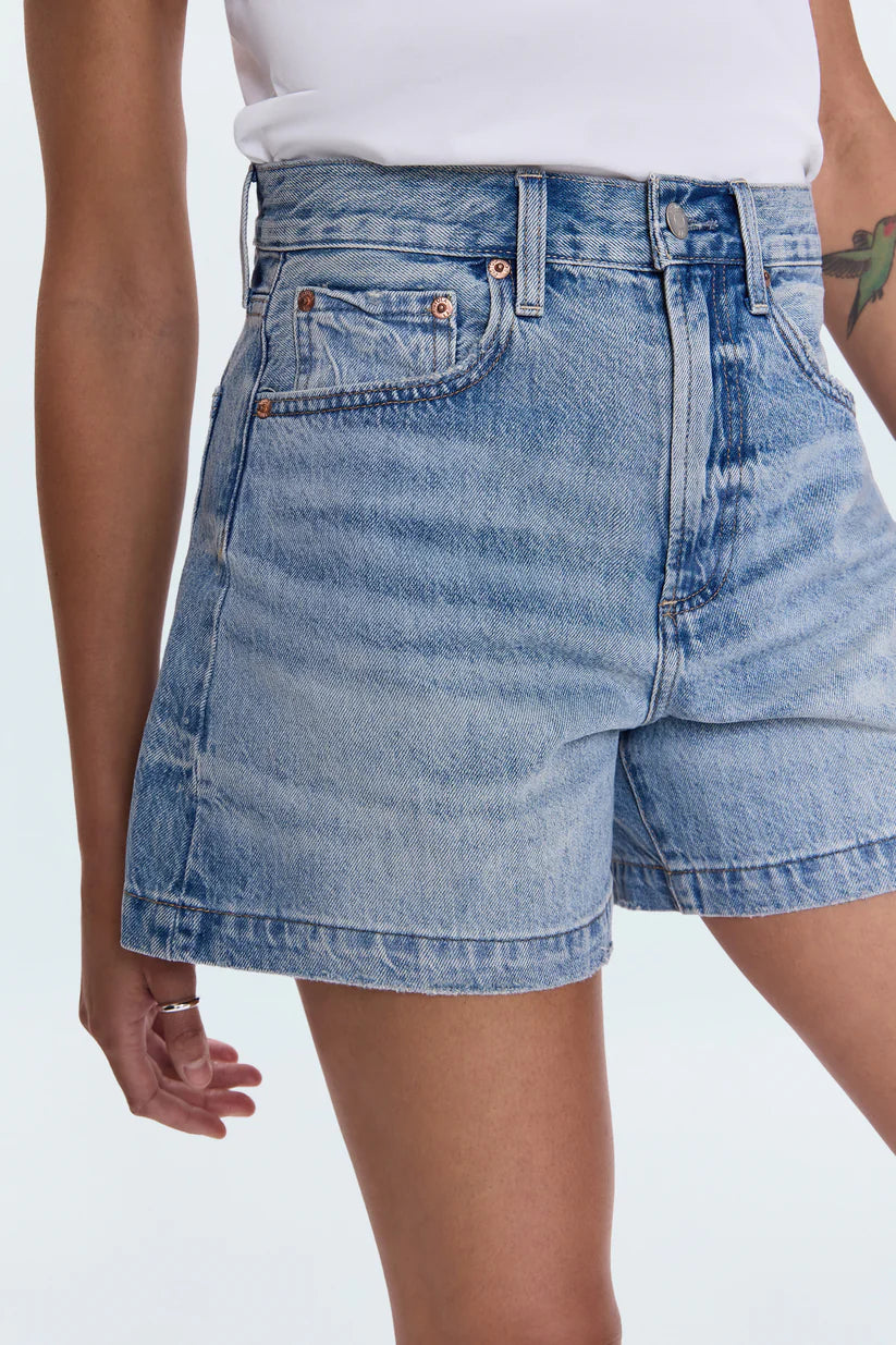 Pistola Saige Short, ultra-flattering high rise and features the perfect A-line silhouette, denim shorts, women's clothing