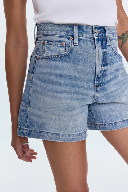 Pistola Saige Short, ultra-flattering high rise and features the perfect A-line silhouette, denim shorts, women's clothing