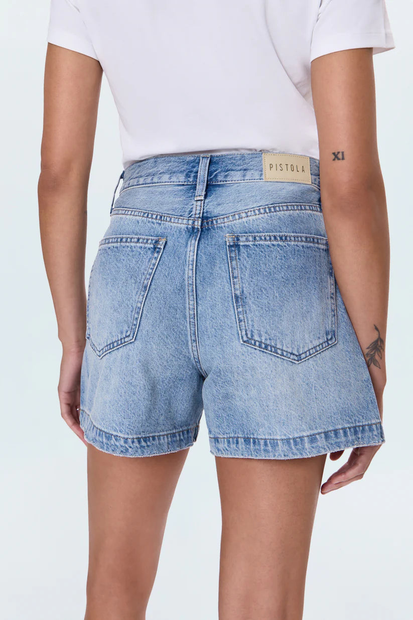 Pistola Saige Short, ultra-flattering high rise and features the perfect A-line silhouette, denim shorts, women's clothing