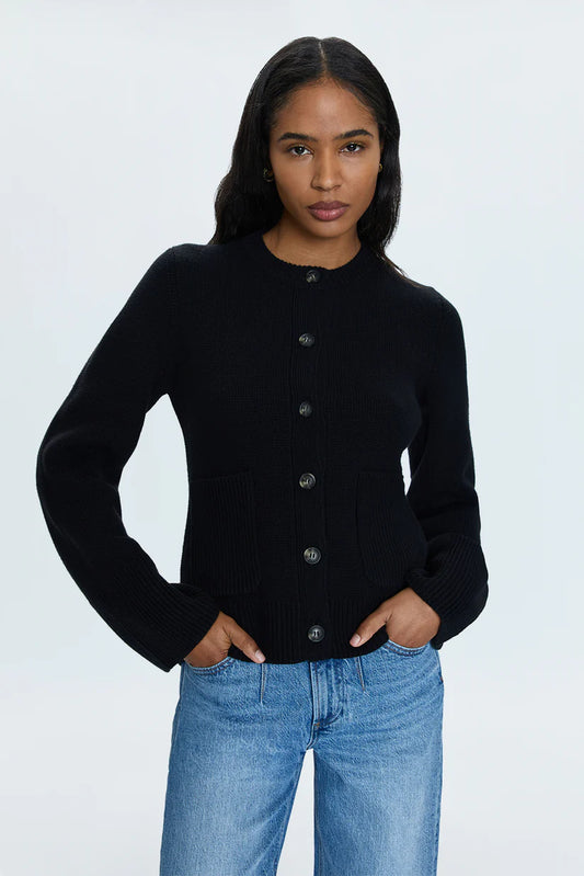Pistola Dani Cinched Waist Cardigan, cardigan sweater, sweater, button down sweater, women's clothing
