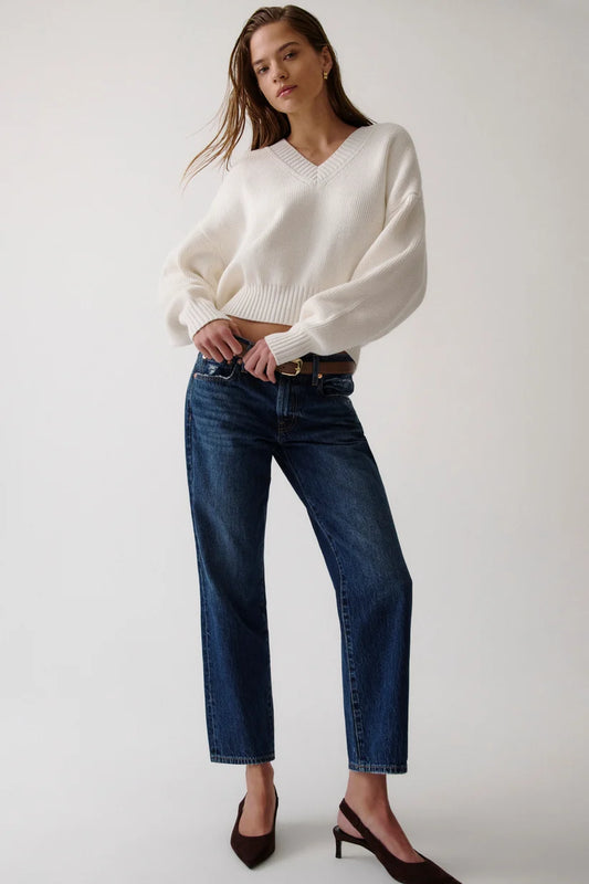 Pistola Issa Ankle Mid Rise Straight denim jeans, clean denim, jeans, women's clothing