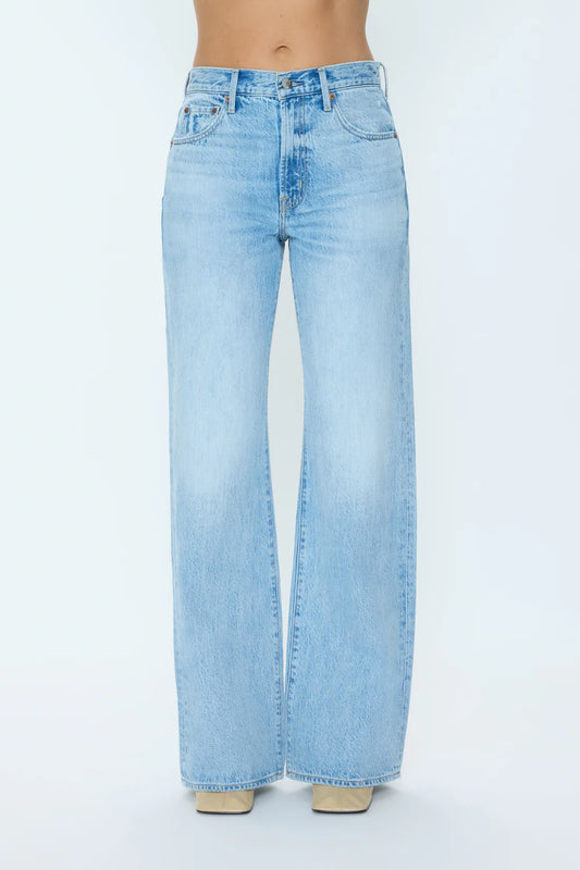 Pistola Larsen Relaxed Flare, denim jeans, high rise denim, full length denim jeans, flared jeans, women's clothing
