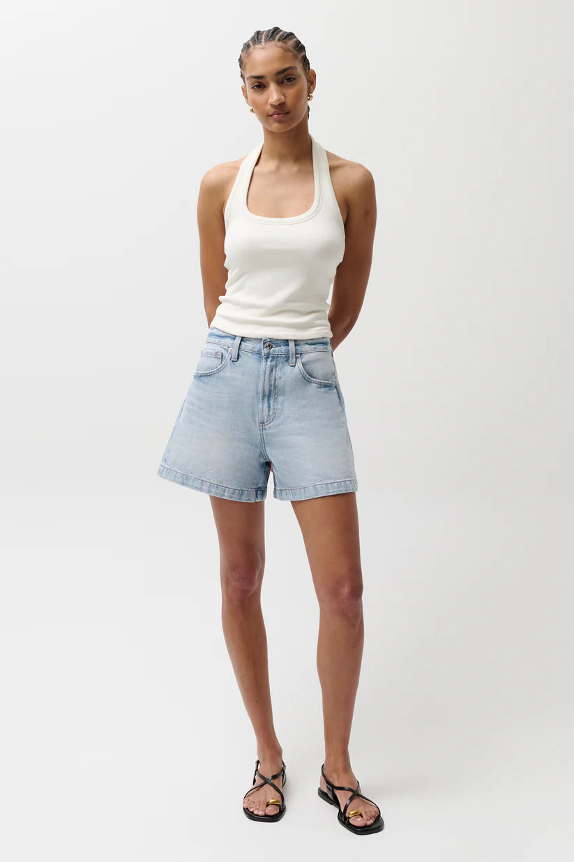 Pistola Saige Short, ultra-flattering high rise and features the perfect A-line silhouette, denim shorts, women's clothing