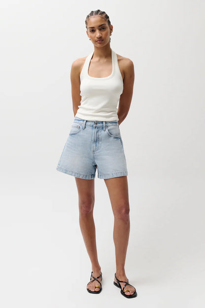Pistola Saige Short, ultra-flattering high rise and features the perfect A-line silhouette, denim shorts, women's clothing
