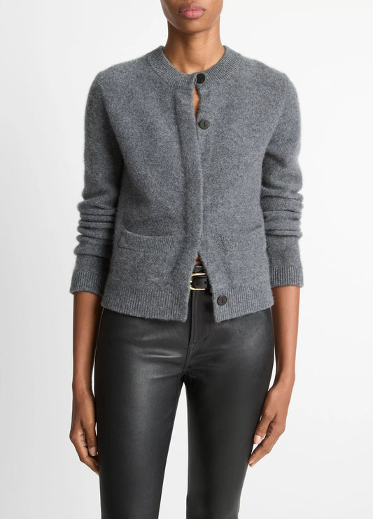 Vince Shrunken Boiled Jacket, cardigan sweater, cardigan, button down sweater, women's clothing