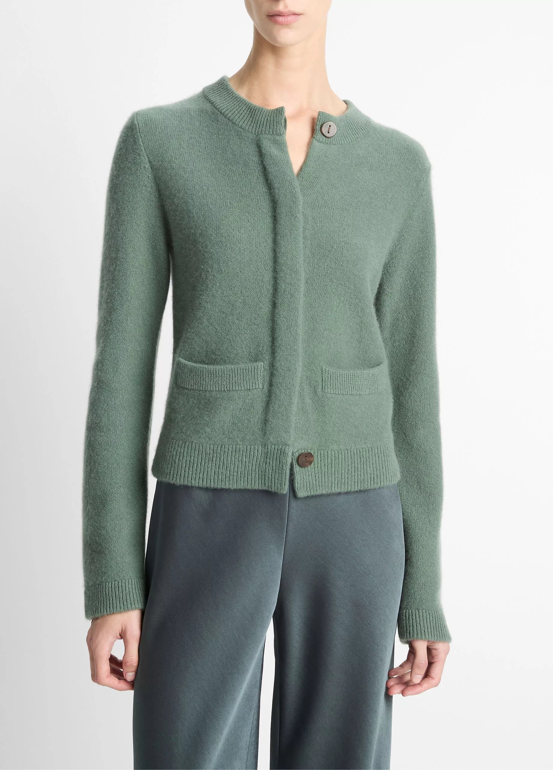 Vince Shrunken Boiled Jacket, cardigan sweater, cardigan, button down sweater, women's clothing