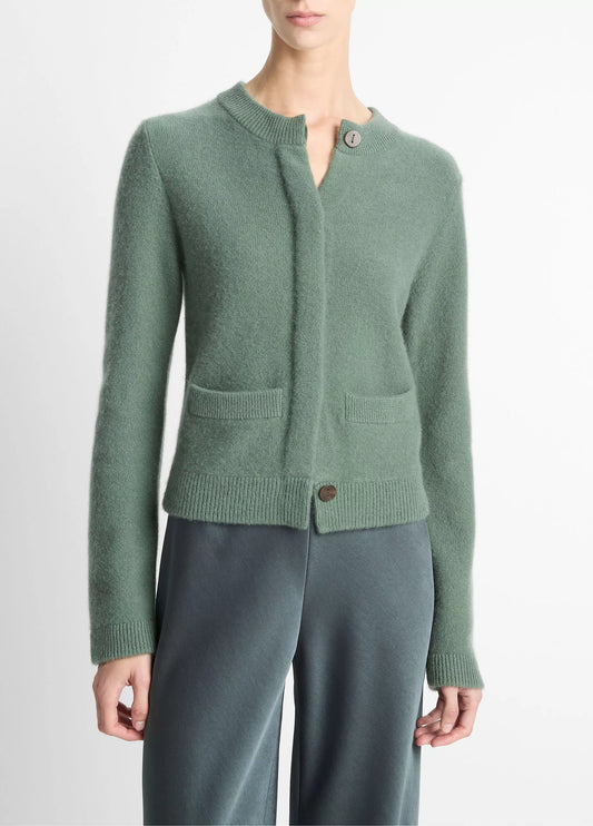 Vince Shrunken Boiled Jacket, cardigan sweater, cardigan, button down sweater, women's clothing