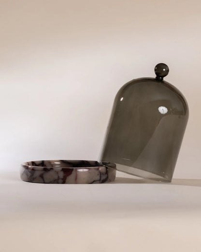 Poured New York Cloche and Stone, candle holder, candle accessories