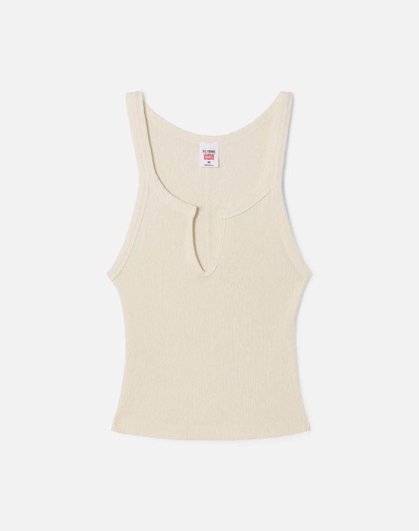 RE/DONE V Cut Ribbed Tank, Ribbed Tank, tank top, women's clothing