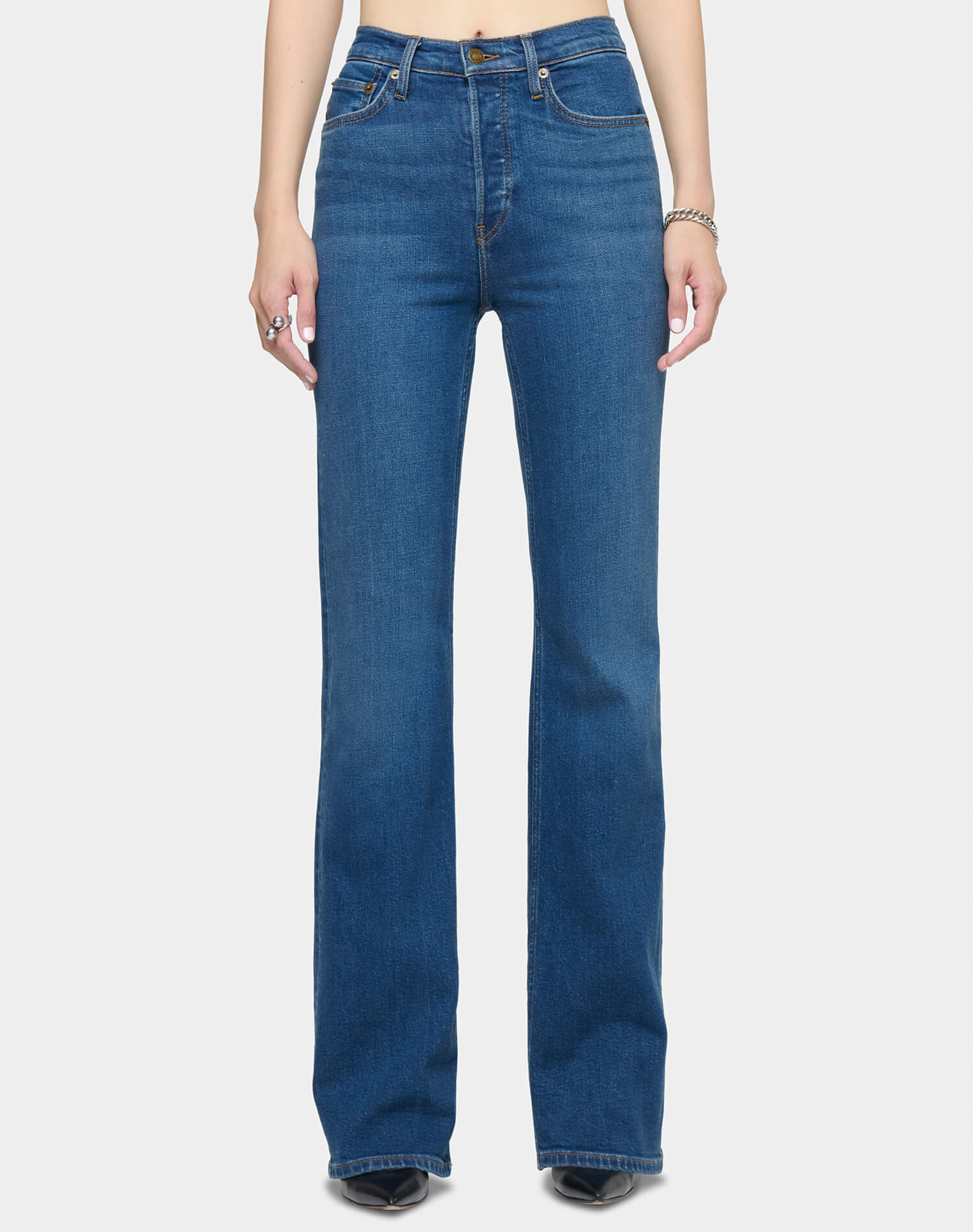 RE/DONE 70s Bootcut in Reverb, bootcut denim jeans, jeans, women's clothing