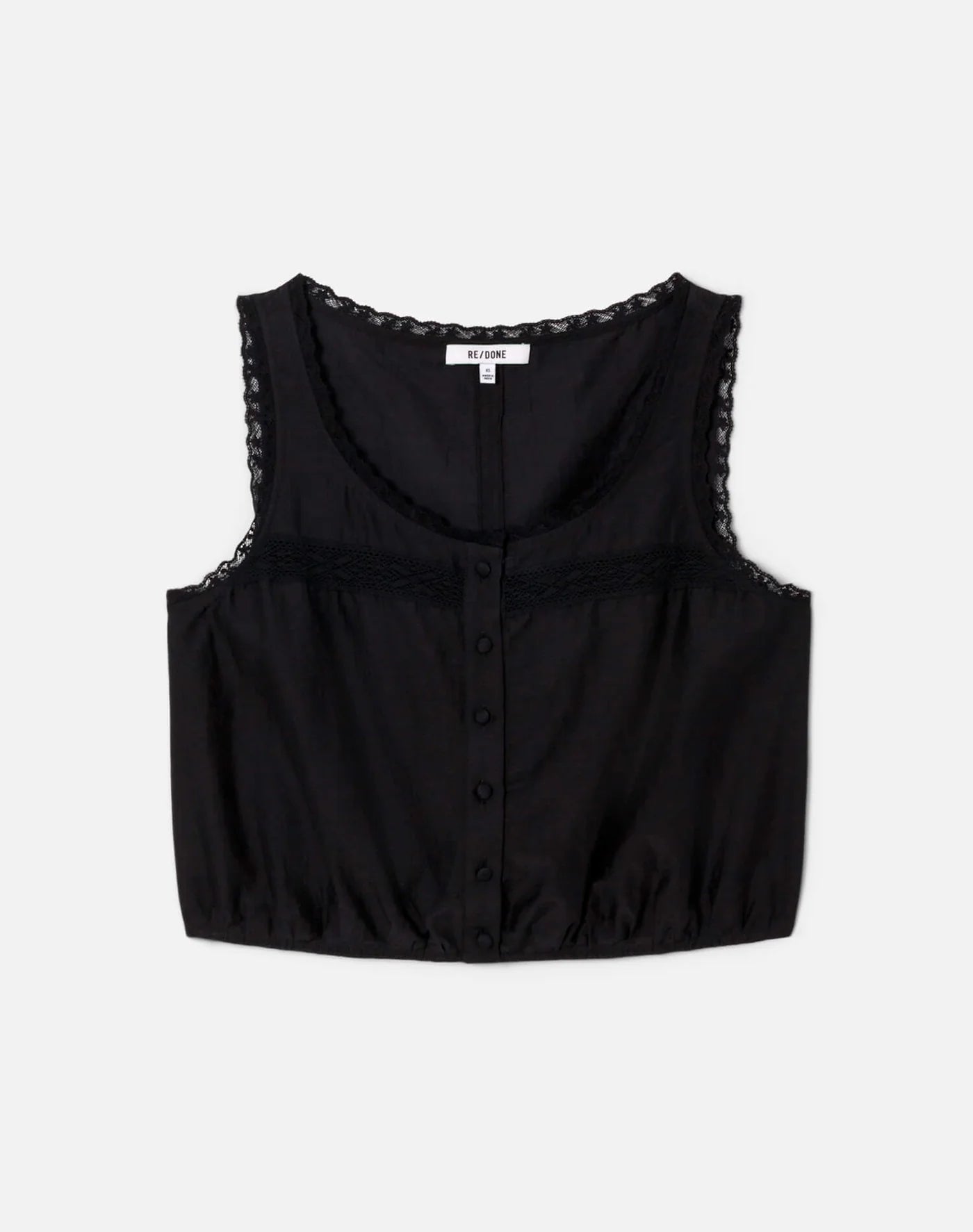 RE/DONE Allegra Top, sleeveless top, lace top, summer top, women's clothing