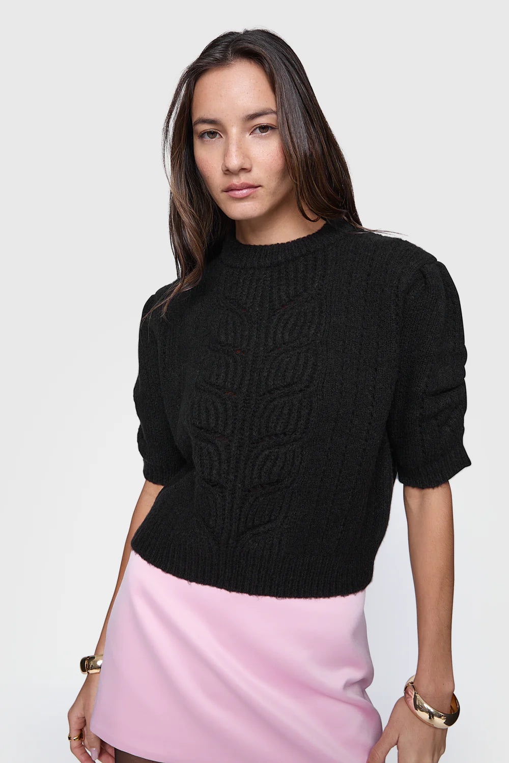 Rebecca Minkoff Campbell Puff Sleeve Sweater, short sleeved sweater, knit sweater, puff sleeved sweater, women's clothing