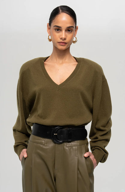 Ronny Kobo Landen Sweater, sweater, v-neck sweater, chunky knit sweater, women's clothing