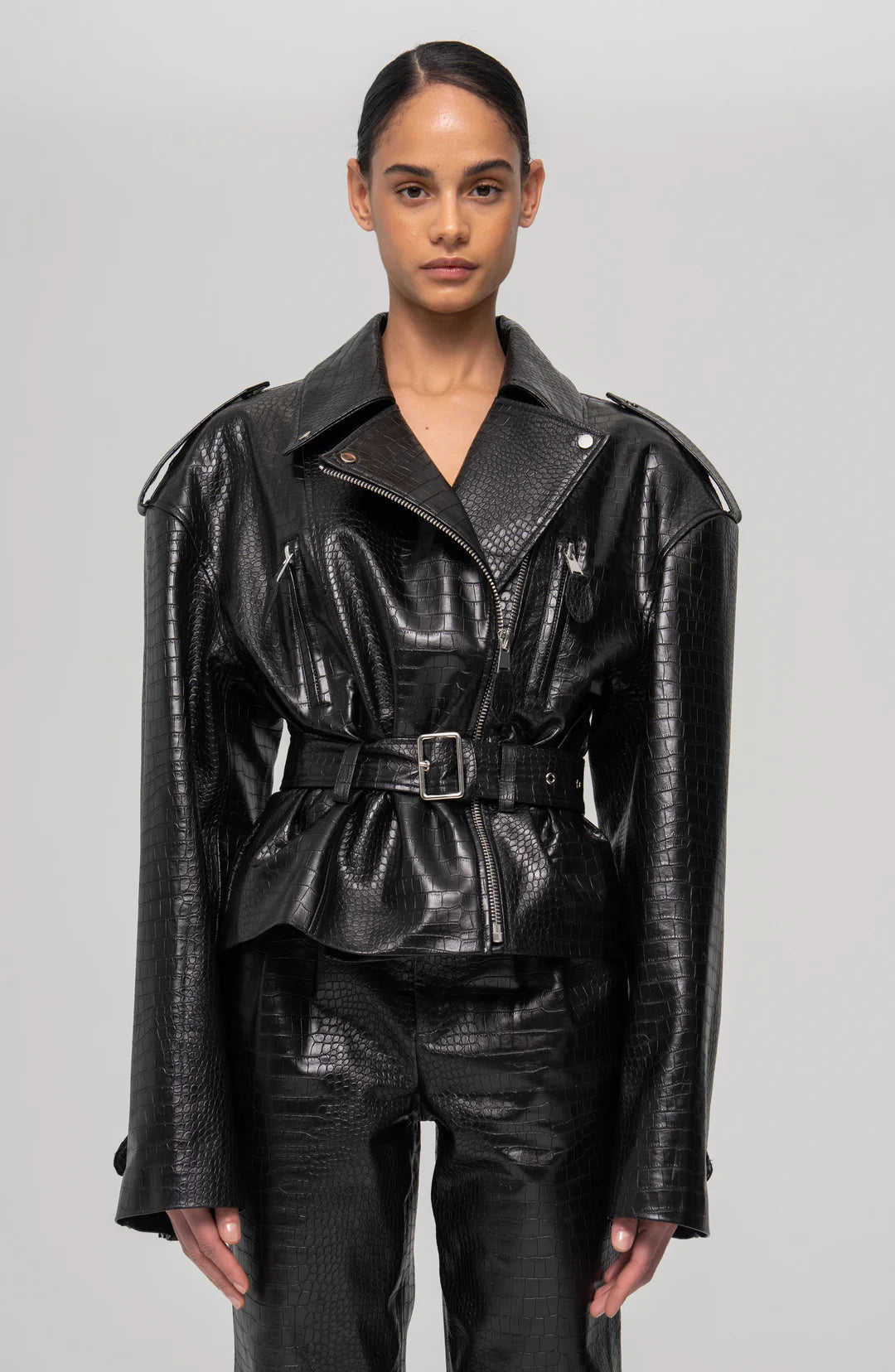 Ronny Kobo Lilou Jacket, faux leather jacket, biker jacket, outerwear, women's clothing