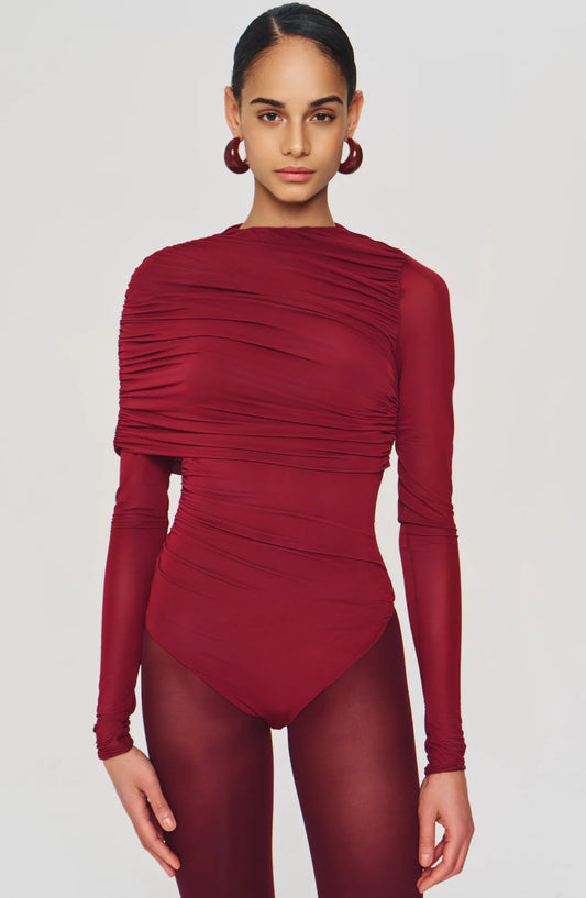 Ronny Kobo Zarina Bodysuit, body suit, bodysuit, long sleeved top, women's clothing