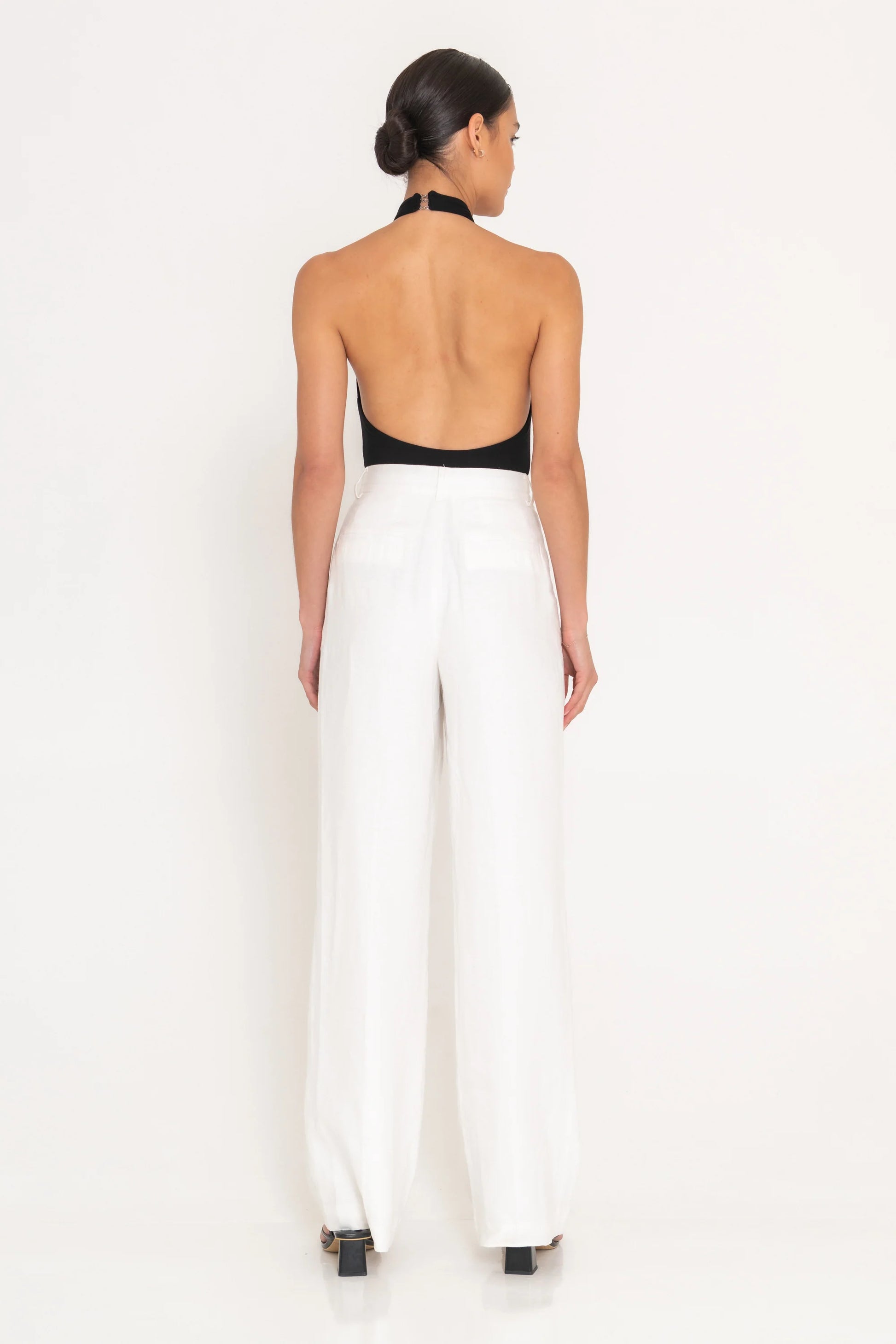 SANS FAFF Cross Bamboo Bodysuit, multi-way design, versatile wrap detail, cross-front or a classic halter, women's clothing