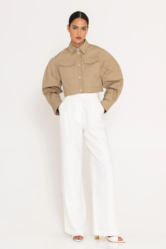 SANS FAFF Torino Top, tailored silhouette, statement piece, button-down front, lightweight jacket, women's clothing