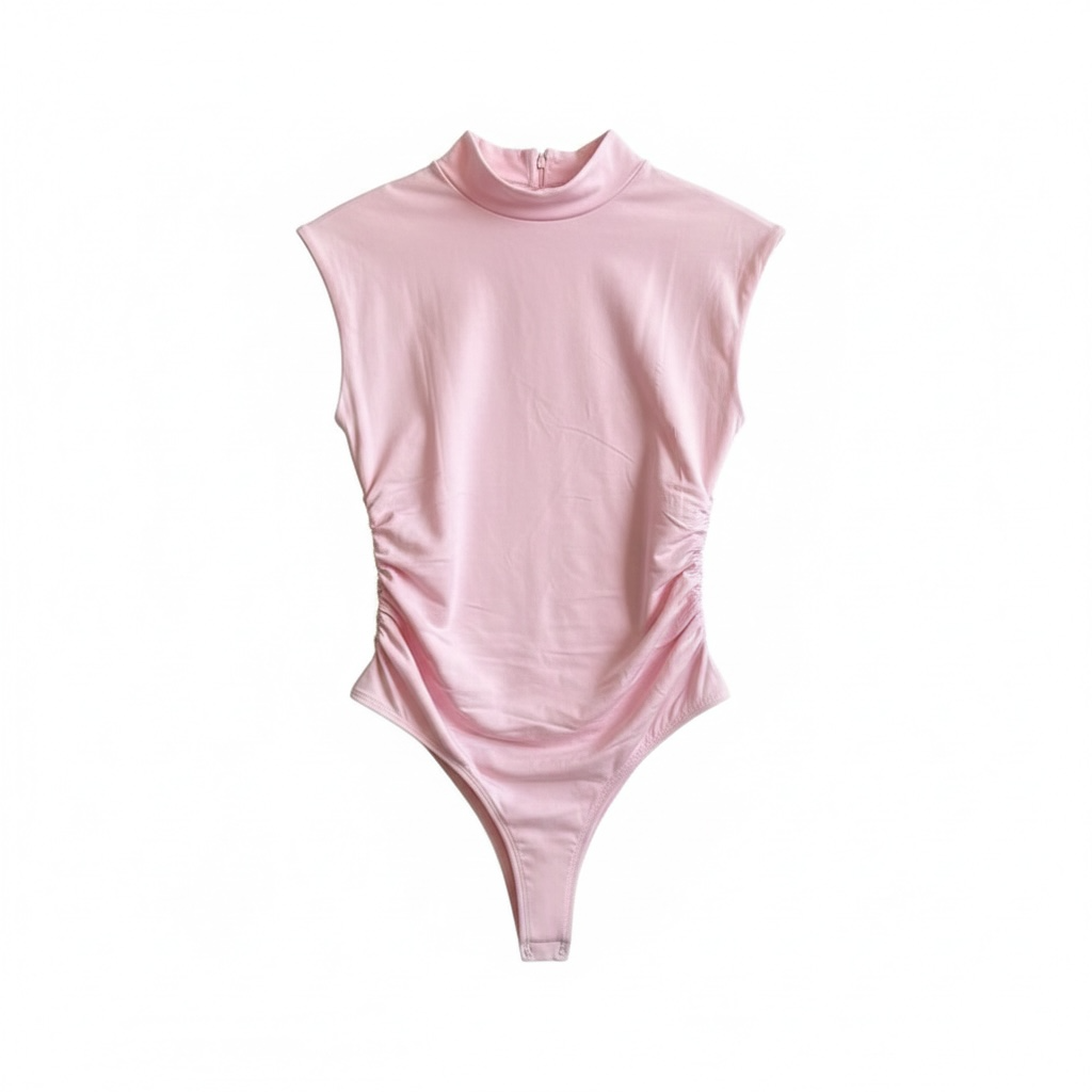 SANS FAFF Mock Neck Bamboo Bodysuit, form-fitting silhouette, ultra-soft fabric, Featuring a refined high neckline, women's clothing