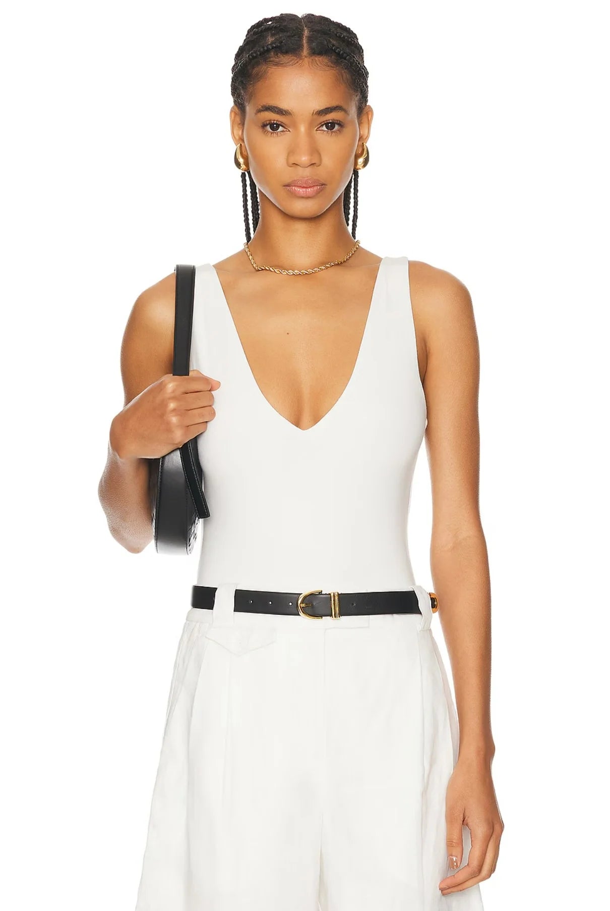 SANS FAFF Plunge V Bodysuit, body suit, bodysuit, v-neck top, v-neck bodysuit, one piece, women's clothing