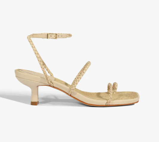 SCHUTZ Kaya Straw Mid Heel, sandals, mid heel shoes, strappy sandals, women's shoes