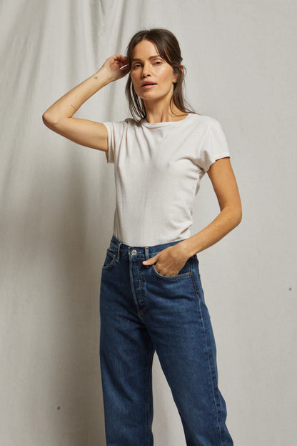 Perfect White Tee Sheryl Recycled Baby Tee, short sleeved shirt, top, baby tee, t-shirt, women's clothing