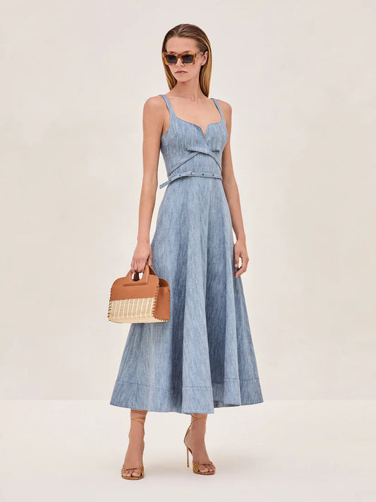 Alexis Sirene Dress, sun dress, dress, denim dress, resort wear, women's clothing