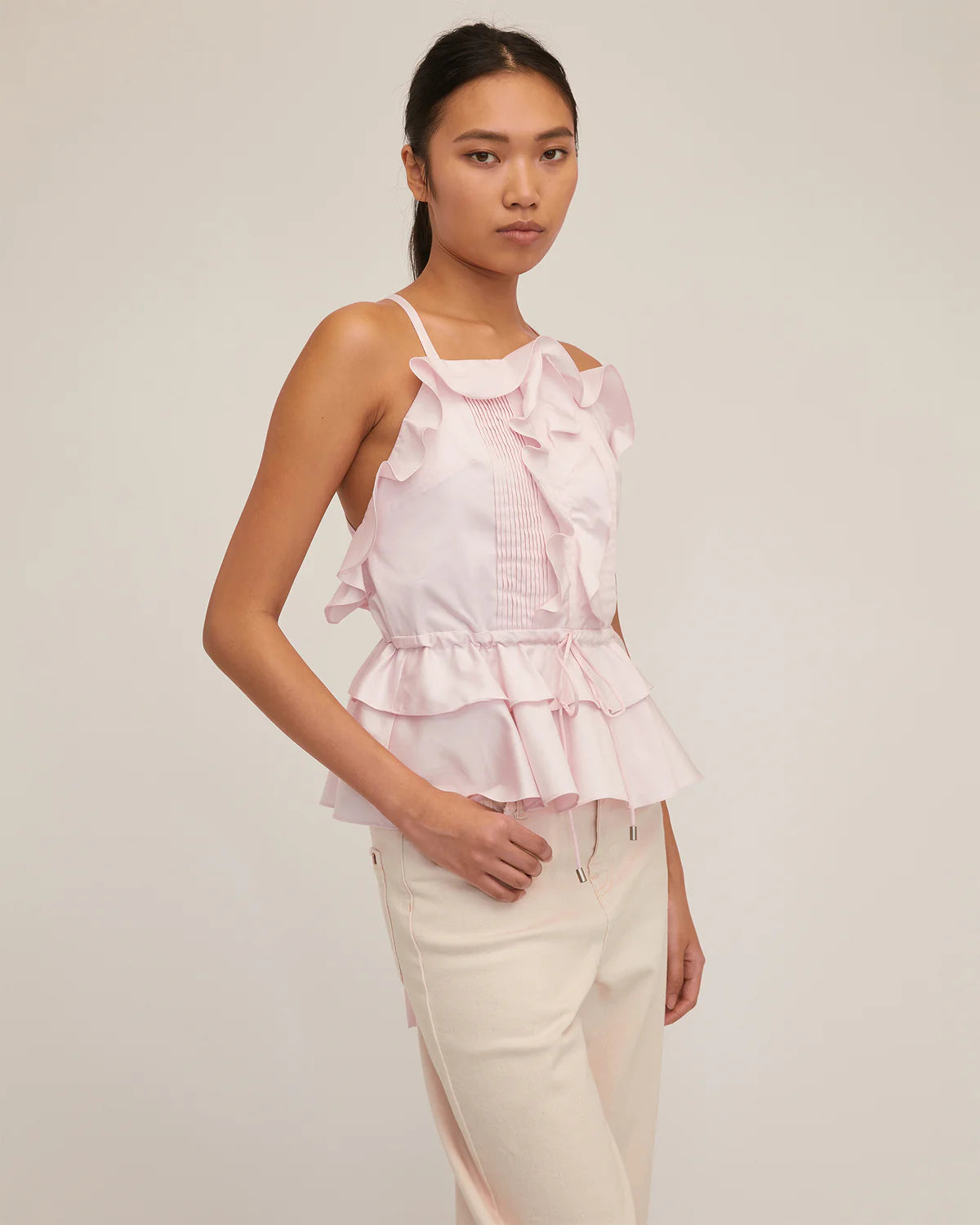 Marissa Webb Bex Ruffle Apron Top, summer top, fun top, ruffles, shirt, women's clothing