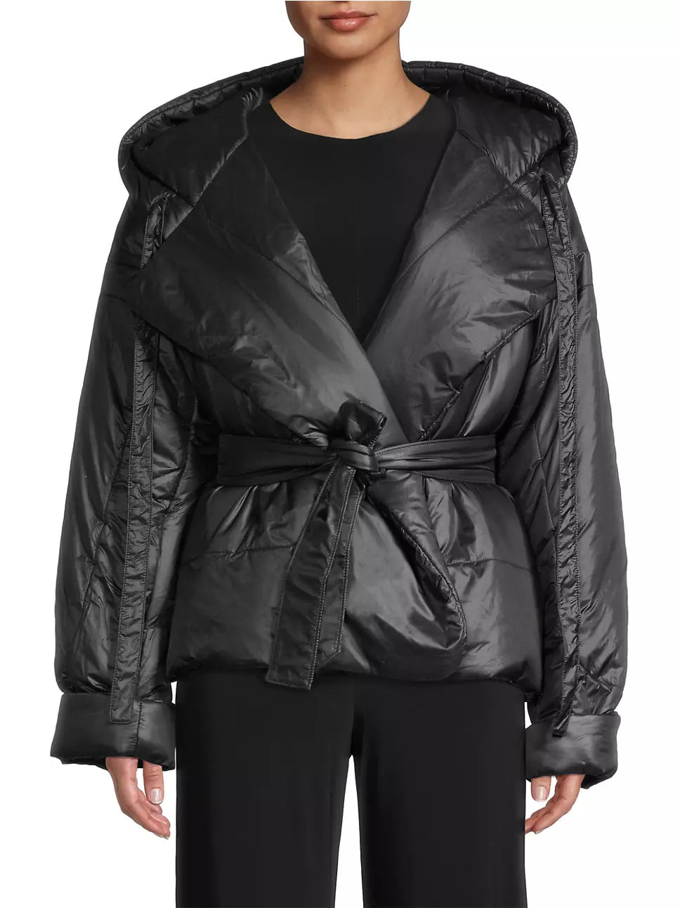 Norma Kamali Short Sleeping Bag Coat, puffer jacket, puffer, coat, outerwear, women's clothing