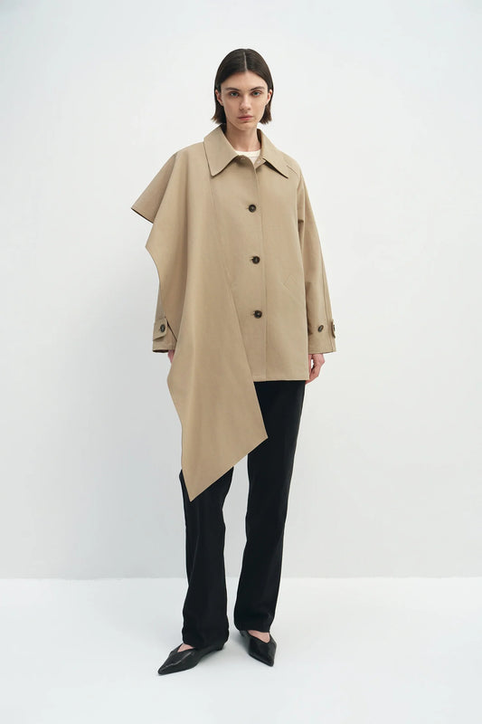 Sophie Rue Meline Jacket, A lightweight cotton jacket designed with an integrated scarf detail and button-front closure, jacket, outerwear, women's clothing