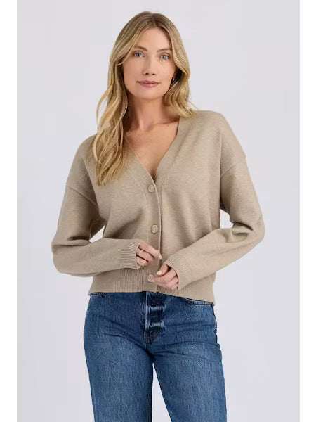 Stitches & Stripes Olive Cardigan, v-neck cardigan sweater, lightweight cardigan, women's clothing