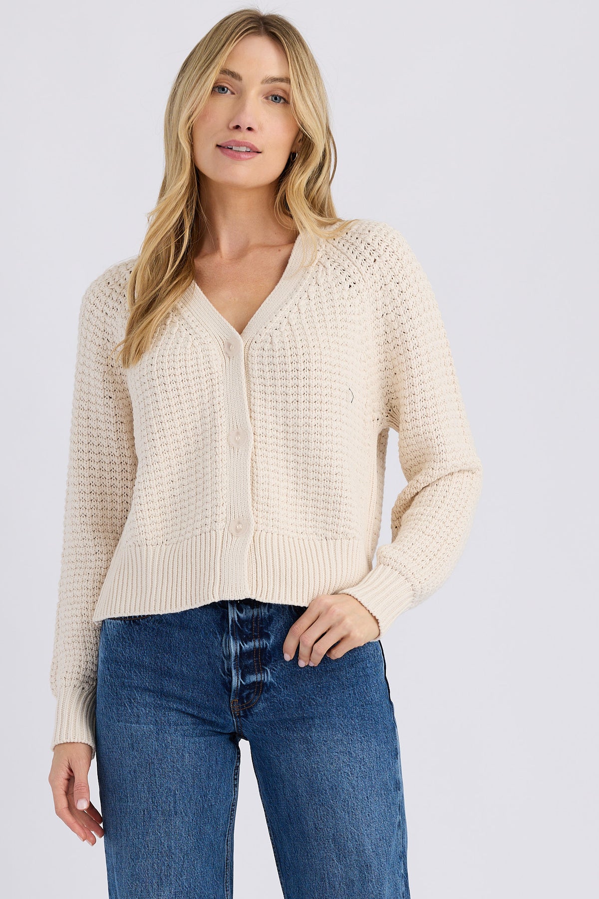 Stitches & Stripes Gian Cardigan, cream cardigan sweater, women's clothing