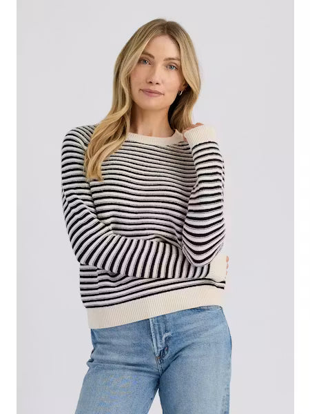 Stitches & Stripes Simon Pullover, striped sweater, crewneck sweater, women's clothing
