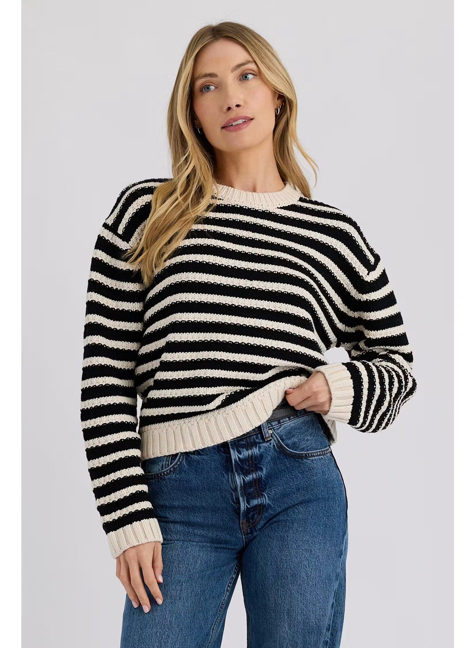 Stitches & Stripes Whitfield Pullover, crewneck sweater, striped sweater, women's clothing