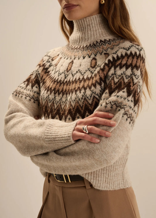 Favorite Daughter The Chalet Sweater, high neck sweater, ski sweater, women's clothing