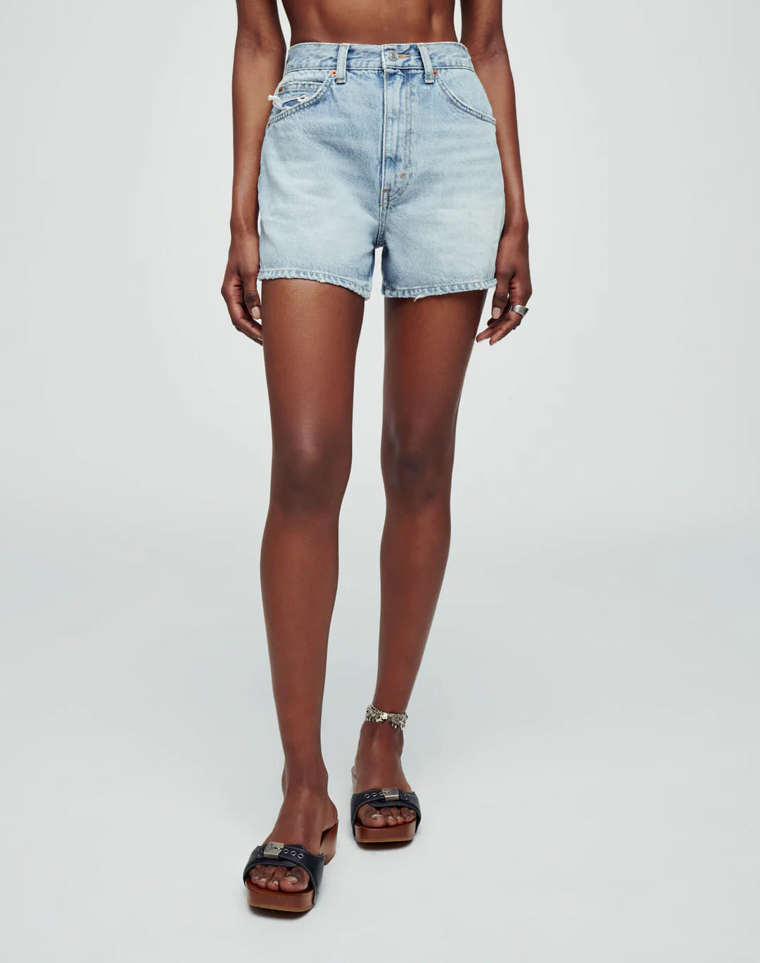 RE/DONE The Midi Short, jean shorts, denim shorts, shorts, women's clothing