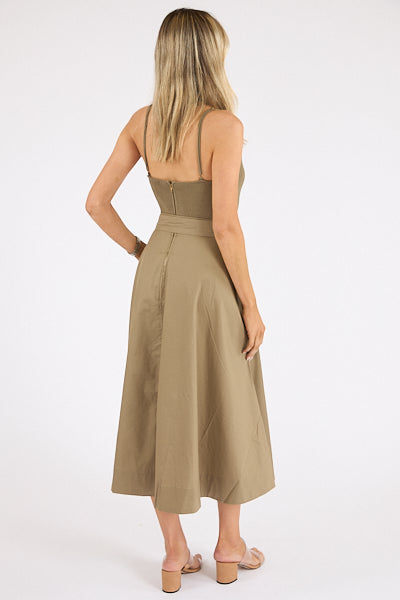 Karina Grimaldi Maria Knit Maxi Dress, maxi dress, belted dress, tank top dress, women's clothing