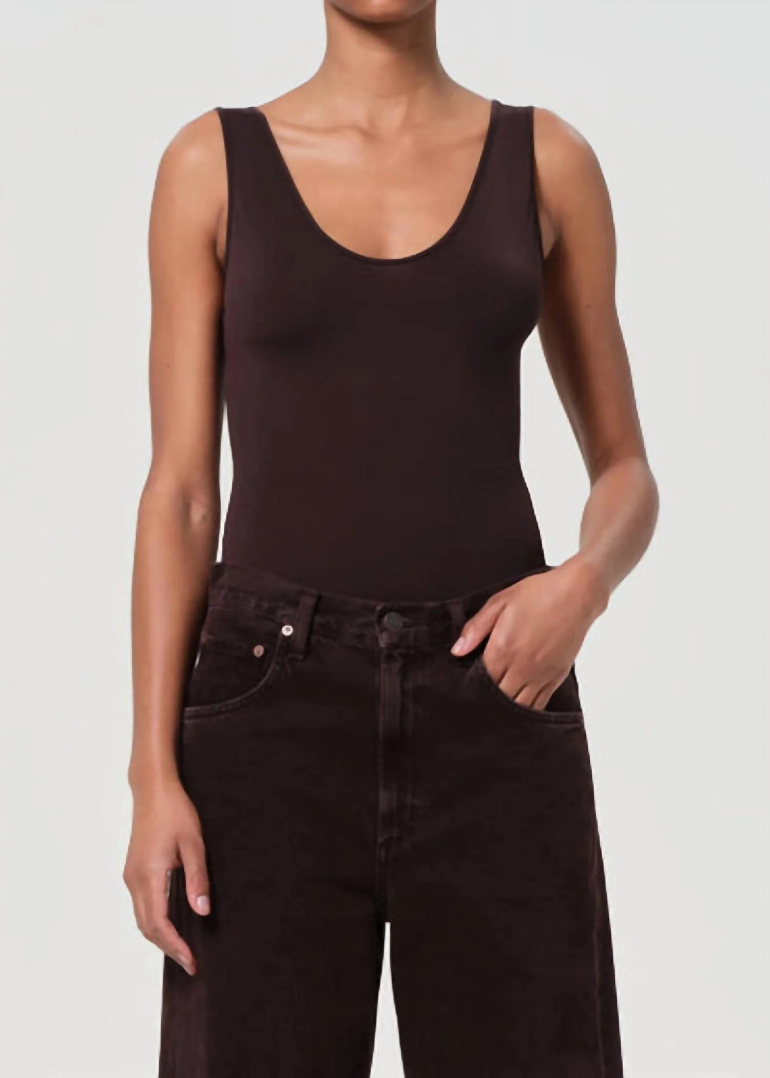 AGOLDE Tora Bodysuit, scoop neck body suit, bodysuit, women's clothing