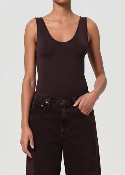 AGOLDE Tora Bodysuit, scoop neck body suit, bodysuit, women's clothing
