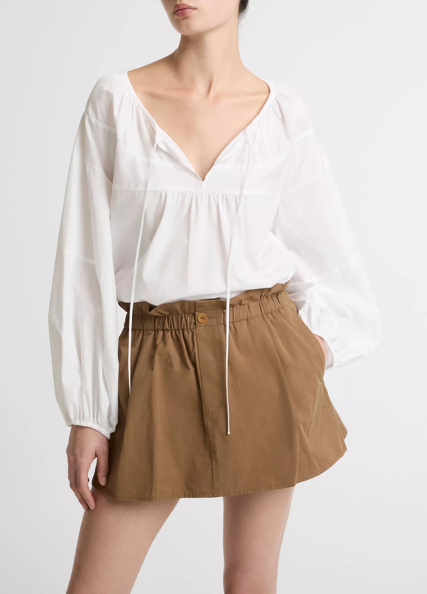 Vince Mid Rise Pull on Skort, mini skirt, skort, women's clothing