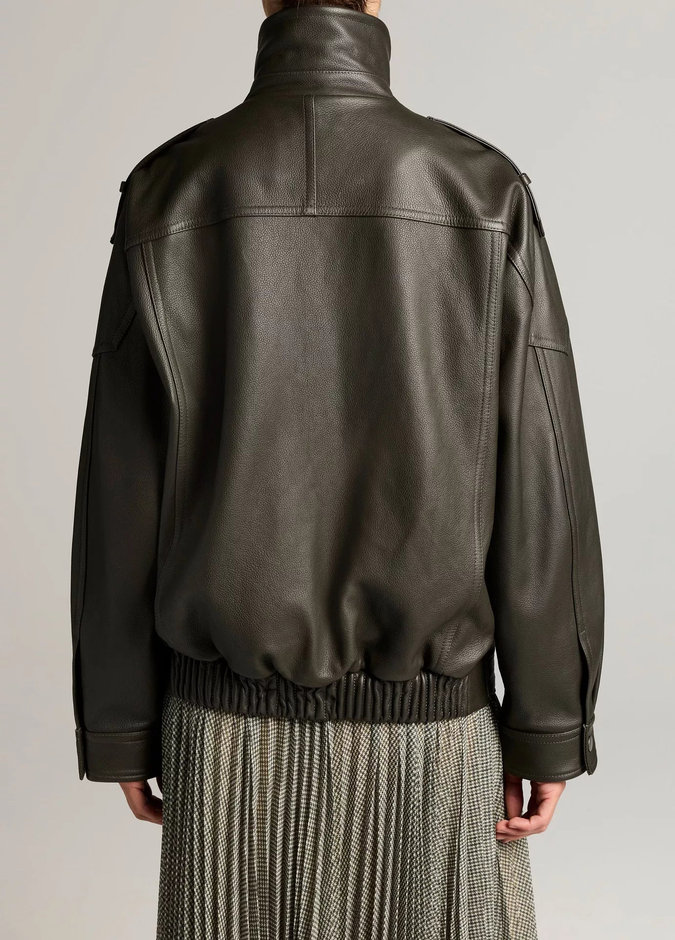 Vince Leather Oversized Biker Jacket, leather jacket, biker jacket, women's outerwear