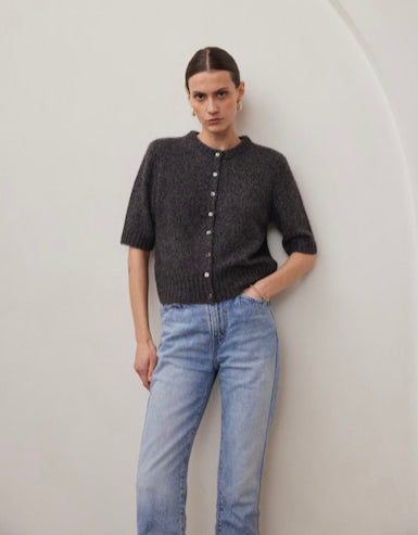 W. Cashmere Clara S/S Cardigan, short sleeved cardigan, cashmere sweater, cardigan, women's clothing