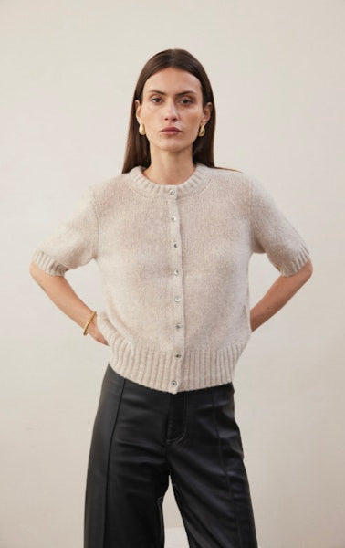 W. Cashmere Clara S/S Cardigan, short sleeved cardigan, cashmere sweater, cardigan, women's clothing