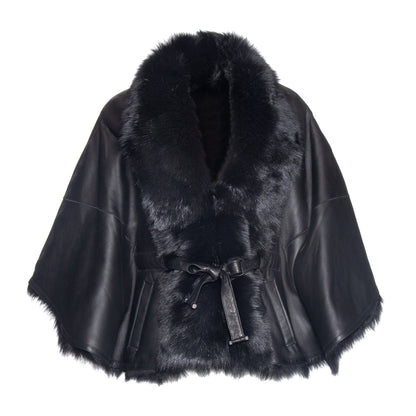 Wolfie Shearling Cape