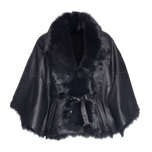 Wolfie Shearling Cape