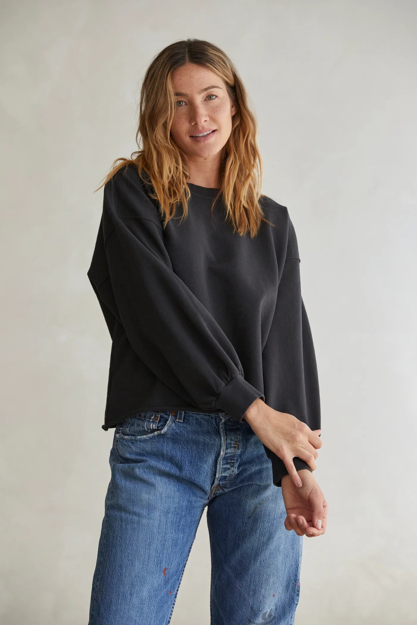Perfect White Tee Zayne Pullover, sweatshirt, Terry cloth sweatshirt, pullover, women's clothing